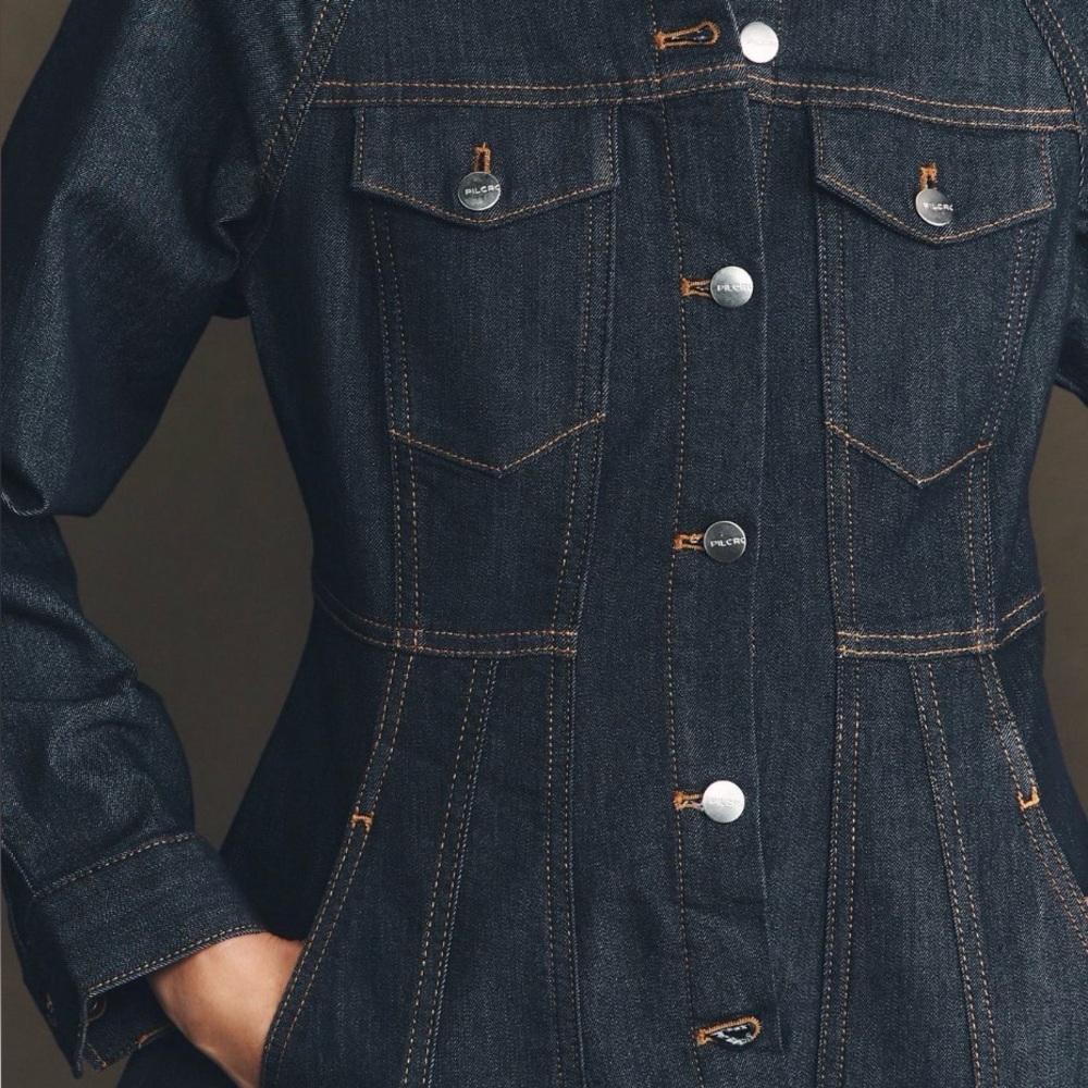 Pilot Dark Denim Button-Up Jacket，brand new